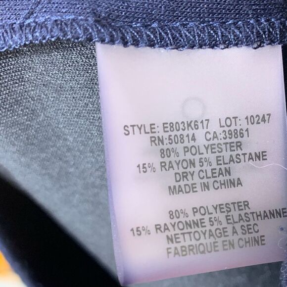 Elie tahari navy sheath dress size 14 - Picture 5 of 5